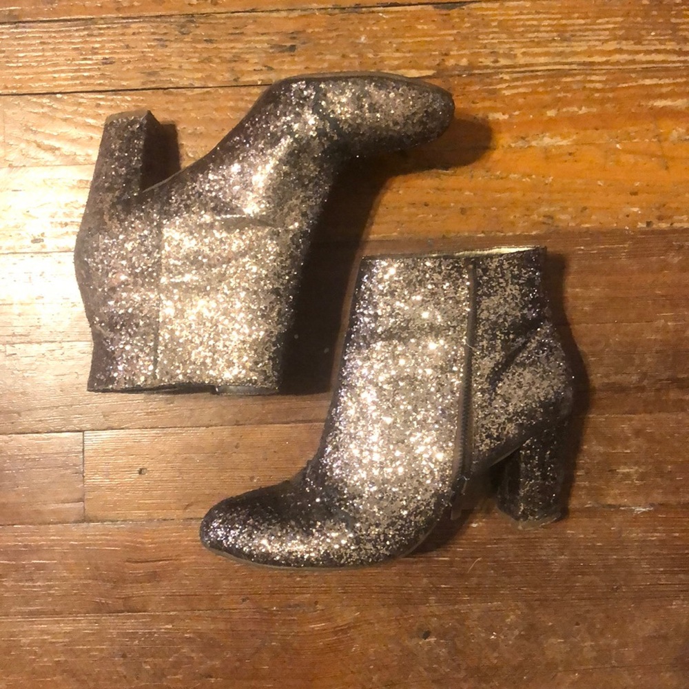 Rose gold glitter booties BCBGeneration